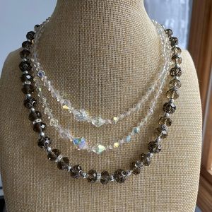 Aurora Borealis and glass necklace .. set